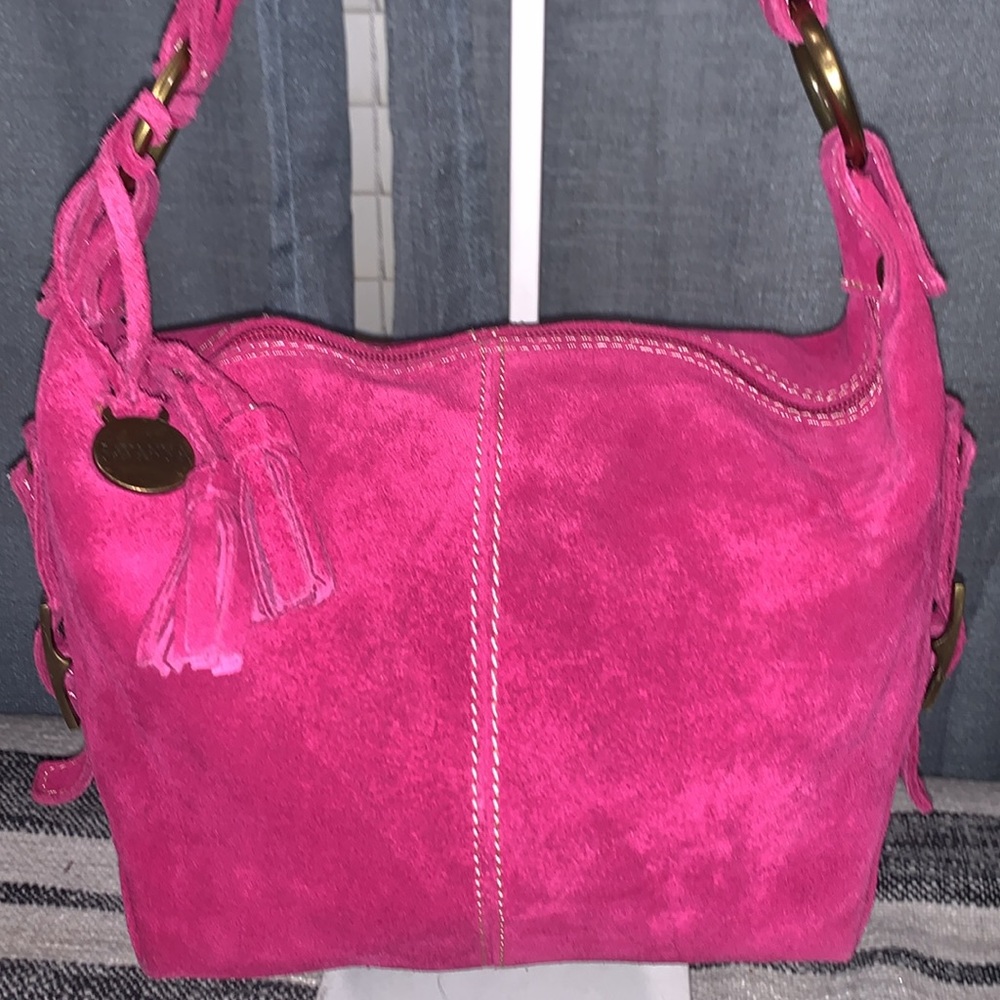 SAVANNA baguette suede bag ( Genuine leather) - Picture 2 of 13